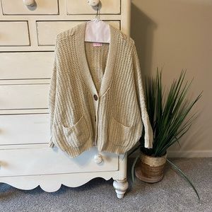 Pink Lily oversized oatmeal cardigan